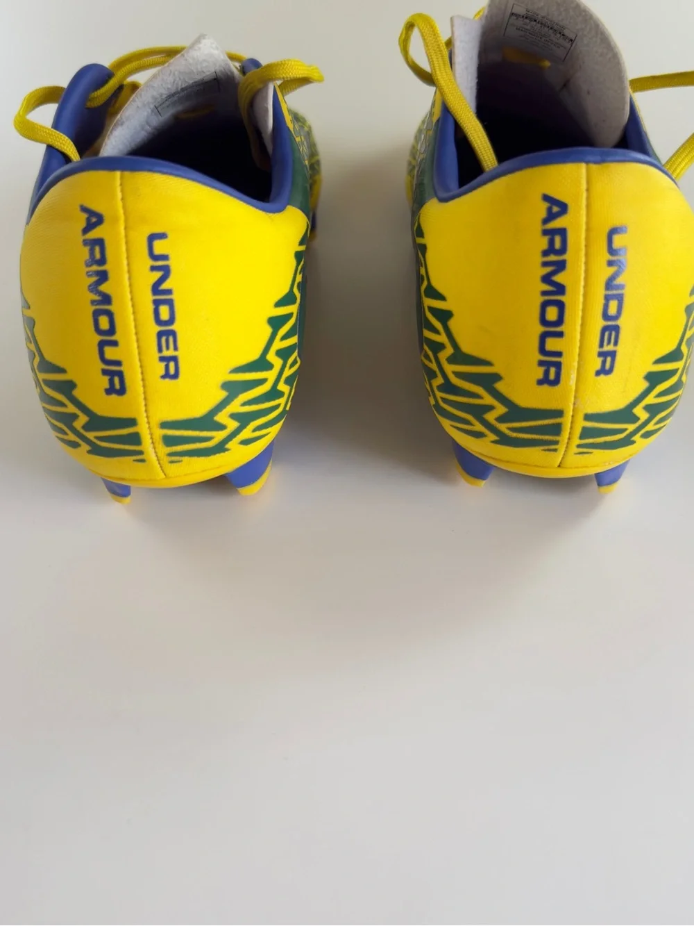 Under Armour Blue and Yellow Athletic Shoe